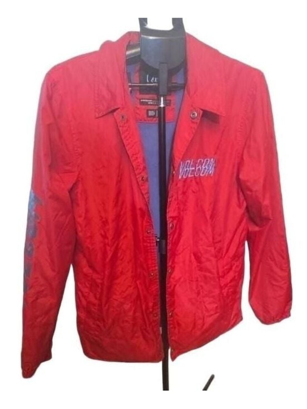 Volcom Red Coaches Jacket with Blue Logos Size M
